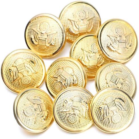 50pcs Metal Eagle Button Round Blazer Button Set Eagle Badge for Blazer Suits Sport Coat Uniform Jacket(0.59inch,Gold) in Saudi Arabia