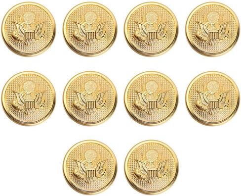 50pcs Metal Eagle Button Round Blazer Button Set Eagle Badge for Blazer Suits Sport Coat Uniform Jacket(0.59inch,Gold) in Saudi Arabia