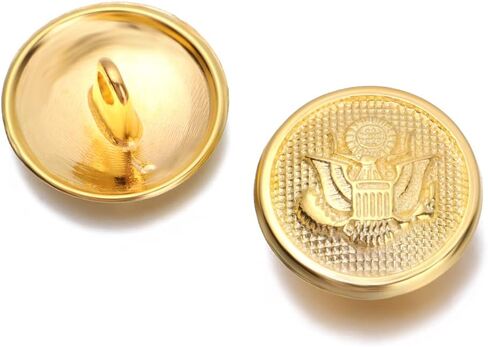50pcs Metal Eagle Button Round Blazer Button Set Eagle Badge for Blazer Suits Sport Coat Uniform Jacket(0.59inch,Gold) in Saudi Arabia