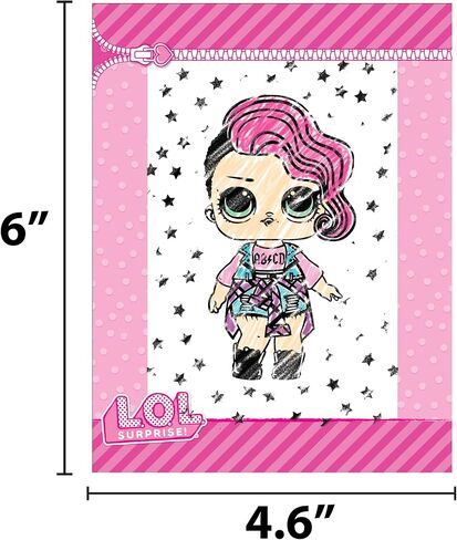 L.O.L. Surprise! Fashion Plates by Horizon Group USA,DIY Fashion Design Activity Kit, Make Over 100 Designs, 14 Fashion Plates, 20 Sheets of Paper, 1 Scratch Art Sheet, 7 Crayons Included, Multicolor in Saudi Arabia