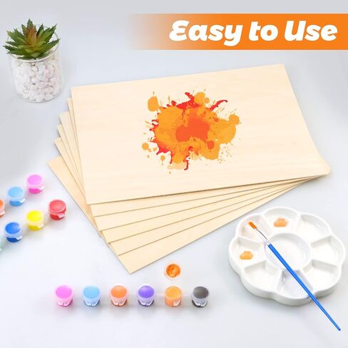 Wpxmer 16 PCS Basswood Sheets, Thin Balsa Wood Sheets 1/16 for Craft Wood Veneer Sheet, 12" x 8" Plywood Sheets for Wood Burning, DIY Projects in Kuwait