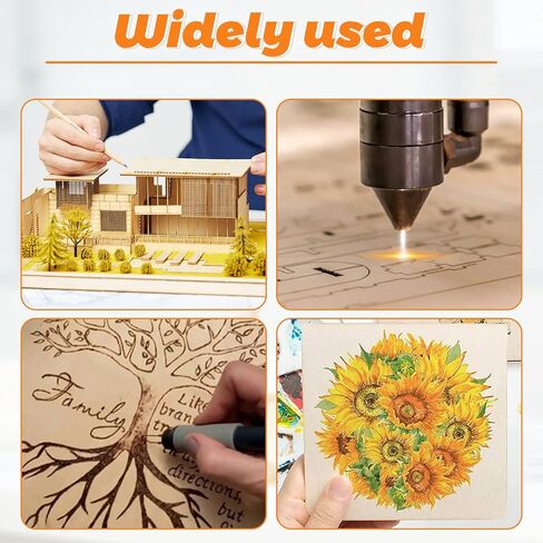 Wpxmer 16 PCS Basswood Sheets, Thin Balsa Wood Sheets 1/16 for Craft Wood Veneer Sheet, 12" x 8" Plywood Sheets for Wood Burning, DIY Projects in Kuwait