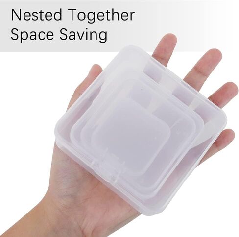 24 قطعة من حاويات تخزين الخرز، حاويات بلاستيكية صغيرة شفافة مع اغطية، صندوق بلاستيكي 4 مقاسات مختلطة لتخزين الحرف اليدوية وسدادات الاذن والبراغي ومشابك المجوهرات in Kuwait