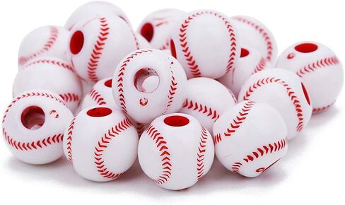 100 قطعة من الخرز البيسبول 12 مم من Rgontar خرز بوني رياضي in Kuwait