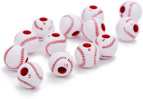 100 قطعة من الخرز البيسبول 12 مم من Rgontar خرز بوني رياضي in Kuwait