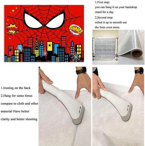 Red Spider Themed Birthday Party Decorations Backdrop 5x3ft,Super City Background Hero Party Banner for Kids Birthday Party Supplies in Saudi Arabia