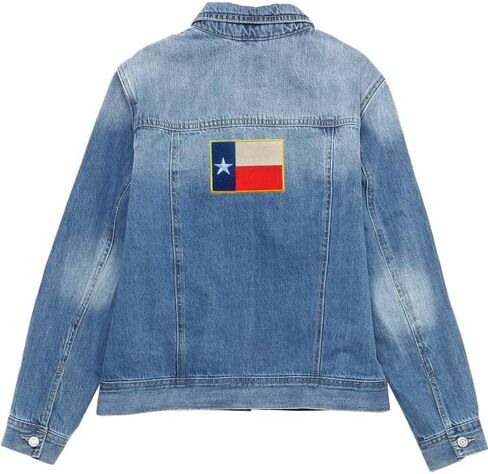 Bulk 4 PCS 3.5x2.5 inch Texas State Flag Embroidered Patch Gold Border Texas TX Military Uniform Iron On Sew On Emblem for Jackets Jeans Clothing Hat Sewing(Texas) in Kuwait