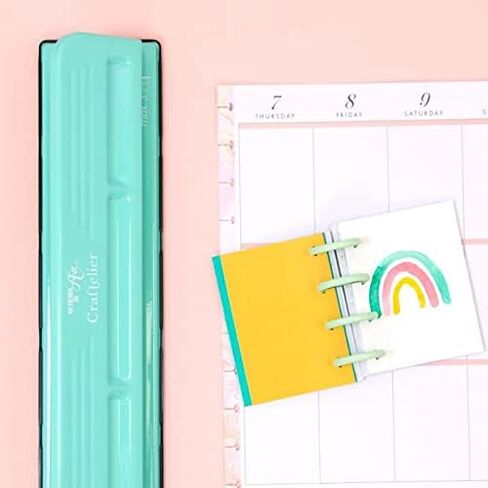 Craftelier - XL Disc Planner Punch for Disc Binding Notebooks for Scrapbooking or Craft Projects | Punches up to 3 Sheets of 90 g/m2 | Aprox. Size 12.60" x 3.54" x 1.97" in Saudi Arabia