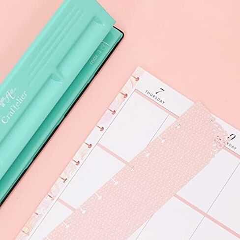 Craftelier - XL Disc Planner Punch for Disc Binding Notebooks for Scrapbooking or Craft Projects | Punches up to 3 Sheets of 90 g/m2 | Aprox. Size 12.60" x 3.54" x 1.97" in Saudi Arabia