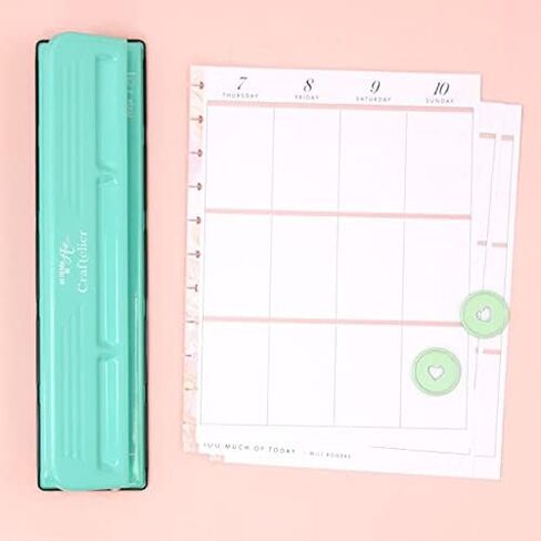 Craftelier - XL Disc Planner Punch for Disc Binding Notebooks for Scrapbooking or Craft Projects | Punches up to 3 Sheets of 90 g/m2 | Aprox. Size 12.60" x 3.54" x 1.97" in Saudi Arabia