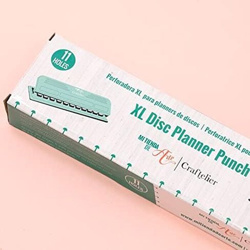 Craftelier - XL Disc Planner Punch for Disc Binding Notebooks for Scrapbooking or Craft Projects | Punches up to 3 Sheets of 90 g/m2 | Aprox. Size 12.60" x 3.54" x 1.97" in Saudi Arabia