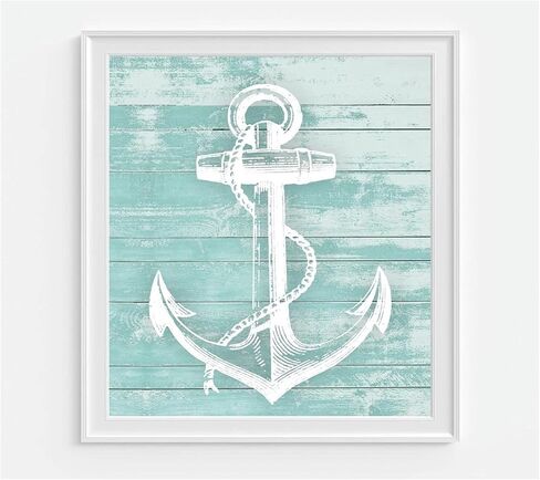 Muyankissu 5D Diamond Painting by Number Kit Nautical Anchor Rope Vintage Wooden Board Rustic Nautical Full Drill Embroidery Cross Stitch Picture Supplies Arts Craft 12x16 inch in Saudi Arabia
