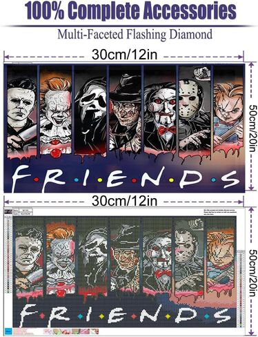 OFRKE Halloween Diamond Painting Kits for Adults,5D Diamond Art Kits for Adults Kids Beginner, DIY Full Drill Diamond Dots Paintings with Diamonds Gem Art and Crafts for Home Wall Decor (12X20inch) in Kuwait