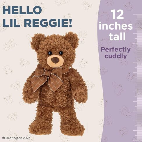 Bearington Lil' Reggie Teddy Bear 12 Inch Teddy Bear Stuffed Animal - Large Teddy Bear - Brown Teddy Bear in Saudi Arabia