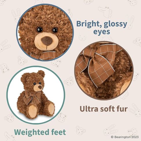 Bearington Lil' Reggie Teddy Bear 12 Inch Teddy Bear Stuffed Animal - Large Teddy Bear - Brown Teddy Bear in Saudi Arabia