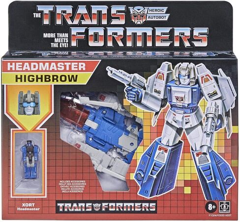 Transformers 2021 Modern Figure in Retro Packaging Autobot Headmaster Highbrow with Xort in Saudi Arabia