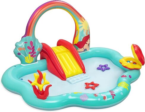 Disney Little Mermaid Inflatable Kids Water Play Center | Outdoor Summer Pool Toy for Children Ages 2+ in Saudi Arabia