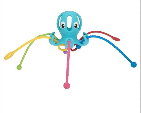 Nuby Octopus 100% Silicone Pull String Interactive Toy: 18M+, Multi in Saudi Arabia