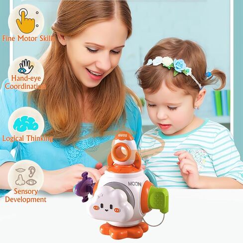 DIDUBUY Montessori Busy Cube للأطفال الصغار 1-3، ألعاب تعليمية للأطفال الصغار لتعلم الأطفال من عمر 9-12-18 شهرًا و1-2-3-4-5 سنوات، ألعاب السفر الحسية للأطفال المصابين بالتوحد in Kuwait