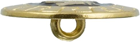 Mibo 8pcs Zinc Die Cast Shank Button - Roman Emperor Cameo Design - 32L(20mm) - Gold with Black Enamel Center, Matte Gold / Black 32L, 13/16'' (20mm) / 32L (MIB_EX_K3888_GLD_32L_8PC) in Saudi Arabia