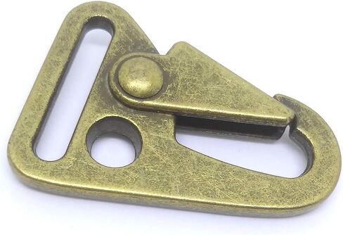 20 Pcs 1" 25mm HK Sling Clips Olecranon Hook Spring Gate Snap for Triglides Dee Ring Webbing Strap Buckles Nickle Black Bronze Color Choice in Kuwait