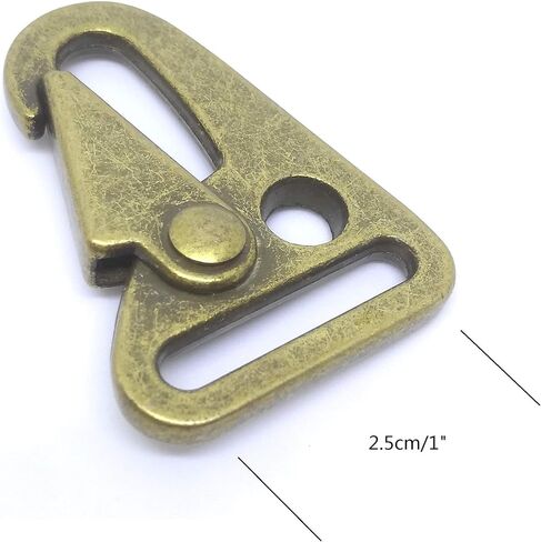 20 Pcs 1" 25mm HK Sling Clips Olecranon Hook Spring Gate Snap for Triglides Dee Ring Webbing Strap Buckles Nickle Black Bronze Color Choice in Kuwait