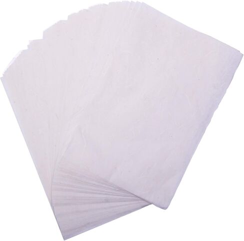 Taponukea 100 Sheets 7.9 * 11.8 inch Mulberry Paper Calligraphy Rice Handmade Paper Sheet for Craft DIY Warping Gift Adult Painting Practice About A4 Size in Kuwait