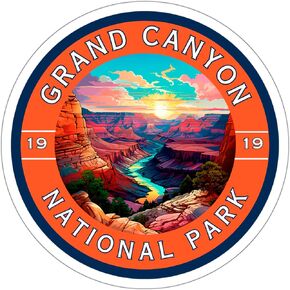 Grand Canyon National Park Sticker Water Bottle Decals Aesthetic Laptop Vinyl Stickers Vintage Design Stickers for Notebook Tumbler Size - 4″×4″ Funny Graphic Decorative Decal Sticker for Wall in Kuwait