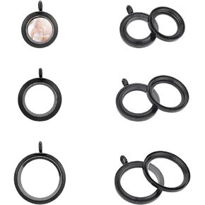 UNICRAFTALE 3 pcs 3 Size Memory Locket Pendants Glass Photo Charms