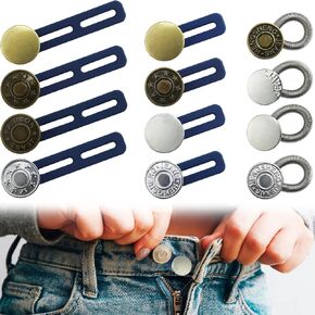 WORFACE Button Extenders for Jeans 12 Pcs Pants Button Extender Adjustable Waist Extenders for Pants for Men Women No-Sew Extender Button Set for Pants Jeans Clothing Supplies in Kuwait