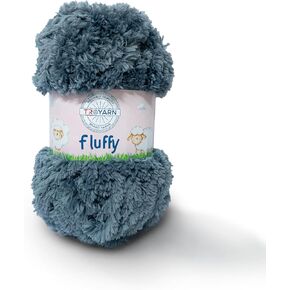 Troyarn Fluffy (1- حزمة شلات) 100% بوليستر مريح مكتنزة الوزن الكبير #5 للكروشيه والحياكة 3.52 أونصة (100 جرام) / 71 ياردة (65 م) (10709 - كريمي) in Kuwait