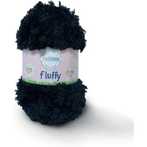 Troyarn Fluffy (1- حزمة شلات) 100% بوليستر مريح مكتنزة الوزن الكبير #5 للكروشيه والحياكة 3.52 أونصة (100 جرام) / 71 ياردة (65 م) (10709 - كريمي)
