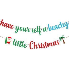 احصل على لافتة عيد الميلاد الصغيرة الشاطئية، زينة شاطئ عيد الميلاد لشهر يوليو، زينة عيد الميلاد لشهر يوليو، زينة سانتا لعيد الميلاد لشهر يوليو، ميلي كاليكيماكا، زينة عيد الميلاد الصيفية الاستوائية in Kuwait