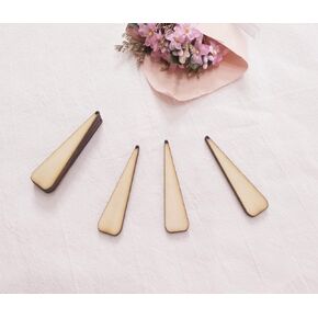 30 قطعة من أقراط الخشب الطبيعي على شكل دمعة طويلة، إكسسوارات مجوهرات خشبية غير مكتملة من الخشب المقطوع بالليزر، أشكال خشبية (2.5 بوصة) in Kuwait