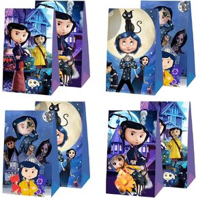 ROOZEE 12pcs Coraline Party Favor Gift Bags, Coraline Birthday Party Supplies for Coraline Party Decorations in Kuwait