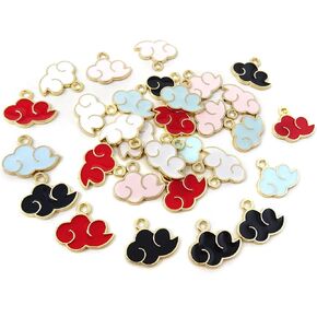 هونباي 30 قطعة من الدلايات على شكل سحابة مطلية بالمينا لصنع المجوهرات أو الحرف اليدوية in Kuwait