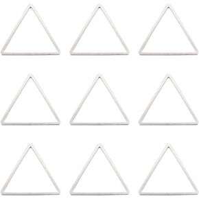 FASHEWELRY 50Pcs Brass Hexagon Open Bezel Charms Connectors Light Gold Geometric Linking Rings Charms for Dangle Beading Hoop Jewelry Making, 22x22.5x1mm