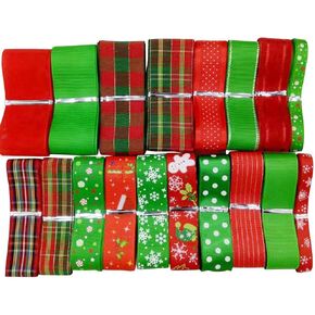 Libiline 17 ياردة متنوعة من الساتان الأرجواني الأورجانزا Grosgrain الشريط الحرفية DIY التعبئة الشعر القوس التبعي (الأرجواني)