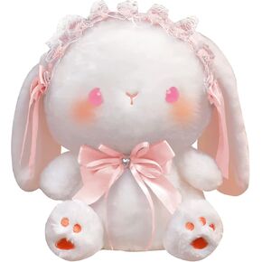 ألعاب دمية الحيوانات المحشوة من يوموتري، ألعاب حيوانات بلاشي، حيوانات قطيفة لطيفة، أرنب لوليتا 13.7 بوصة، أرنب هدايا للأطفال (أحمر 13.7 بوصة) in Kuwait