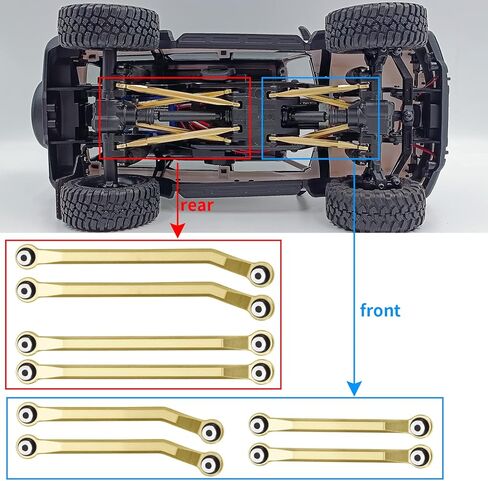 Benedict Harry Metal Steering Links Rod Set for 1/18 RC Crawler Car Traxxas TRX4M Upgrade Parts in Kuwait
