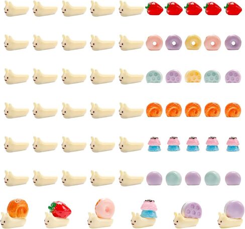 60 قطعة 1:12 خبز مصغر كعكة راتنج حلوى مصغرة دونات معكرون فاكهة صغيرة ملحقات تزيين الطعام للمطبخ المنزلي الصغير in Kuwait