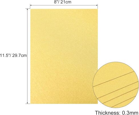 MECCANIXITY Shimmer Cardstock Paper 25 Sheets, Pearlescent Card Stock 8x11.5 Inch 92 Lb/250gsm, Craft, Scrapbook, Cover, Gift Wrapping, Wedding Invitation, Birthday Card, Light Green in Kuwait