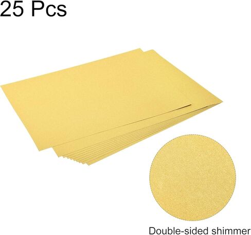 MECCANIXITY Shimmer Cardstock Paper 25 Sheets, Pearlescent Card Stock 8x11.5 Inch 92 Lb/250gsm, Craft, Scrapbook, Cover, Gift Wrapping, Wedding Invitation, Birthday Card, Light Green in Kuwait