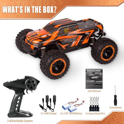 Losbenco 1:16 4X4 RTR Brushless Fast RC Cars for Adults, Max 42mph Hobby Electric Off-Road Racing Buggy, 4WD Offroad Remote Control Car with 2 Li-Po Batteries, Monster RC Truck for Boys in Kuwait