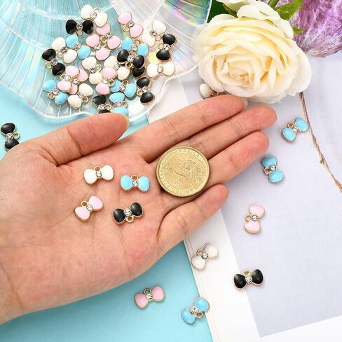 LiQunSweet 30Pcs 3 Colors Enamel High-Top Sneakers High Board Shoes Charms for Bracelets Necklace Jewelry Making in Kuwait