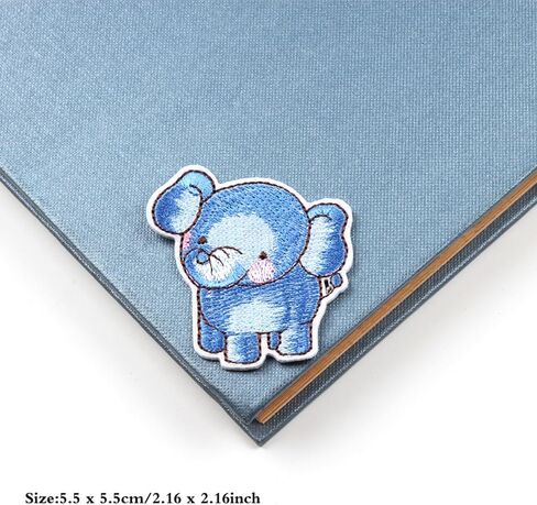 JKJF 12 Pcs Elephant Embroidery Patches Baby Elephant Iron on Patches Wildlife Sew On Applique Badge for Clothes Backpack Shoes Jacket Jeans Hat Dress Curtain in Saudi Arabia