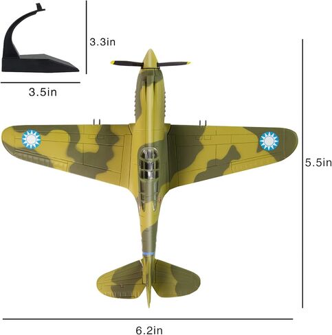 HANGHANG 1/72 P40 Fighter Plane Metal Fighter Military Model Diecast Plane Model for Collection or Gift in Saudi Arabia
