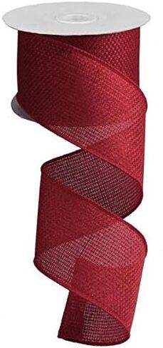 Cross Royal Burlap Wired Edge Ribbon - 2.5" x 10 Yards (Orange) in Saudi Arabia