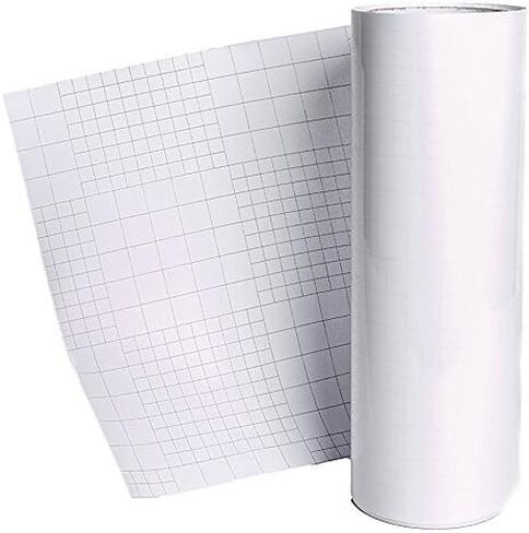 Frisco Craft Clear Vinyl Transfer Paper Tape Roll -12 x 50 FT w/Alignment Grid Application Tape for Silhouette Cameo, Medium Tack Adhesive Vinyl for Decals, Signs, Windows, Stickers in Kuwait