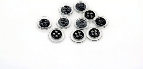 20PCS 2/4 Holes Sewing Round Craft Buttons Resin Snaps for Blazer Shirts Clothes DIY Accessories (Black, 11mm) in Saudi Arabia
